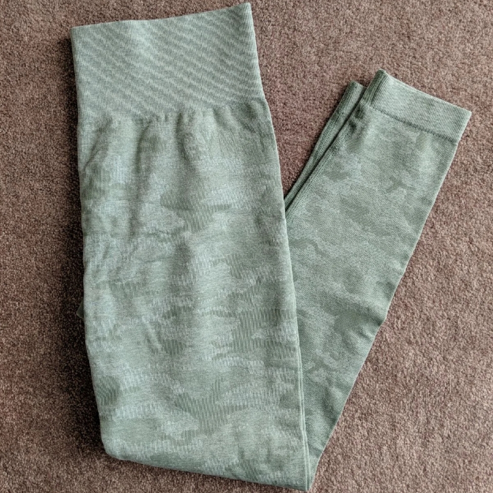 Sage green gymshark camo leggings